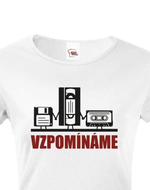 Dámské triko s retro motivem Vzpomínáme