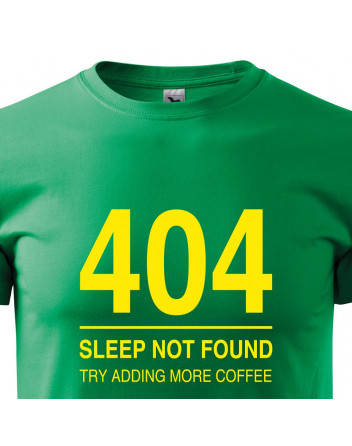 Pánské tričko pro programátory 404 sleep not found