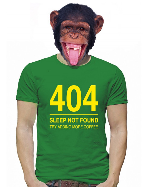 Pánské tričko pro programátory 404 sleep not found