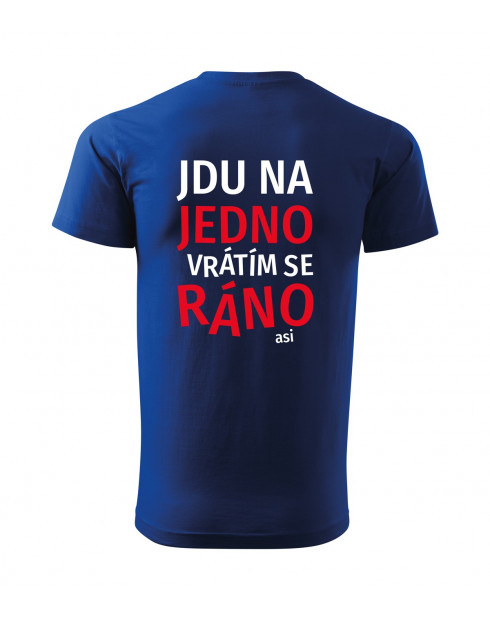 Pánské tričko s pivním potiskem Jdu na jedno