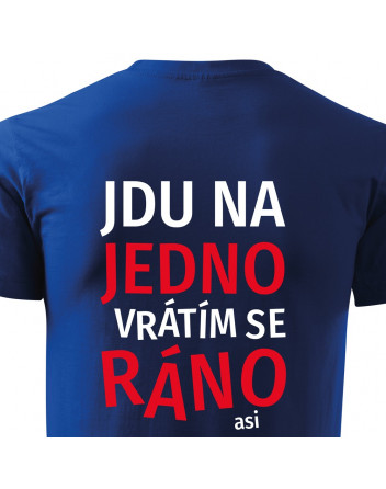 Pánské tričko s pivním potiskem Jdu na jedno