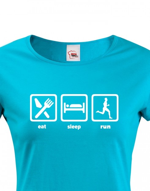 Dámské tričko - Eat sleep run 2