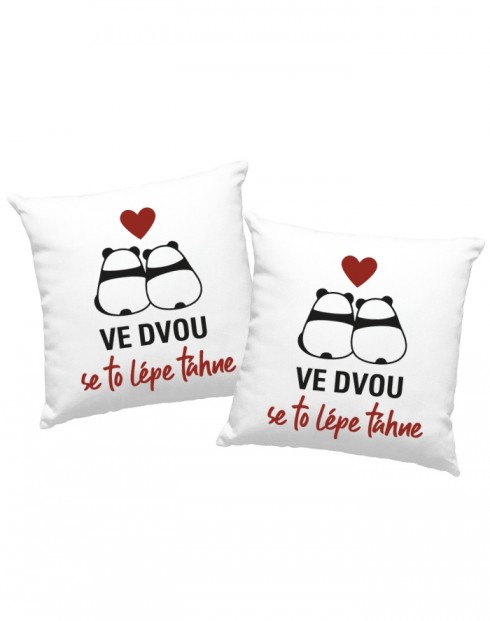 Polštářky pro zamilované - Ve dvou se to lépe tahne