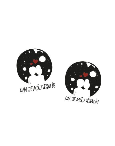 Polštářky pro zamilované můj vesmír