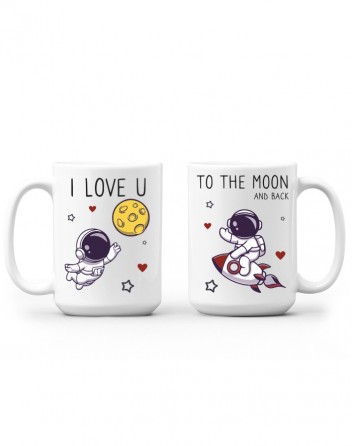 Hrnečky pro zamilované - I love u to the moon and back