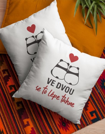 Polštářky pro zamilované - Ve dvou se to lépe tahne