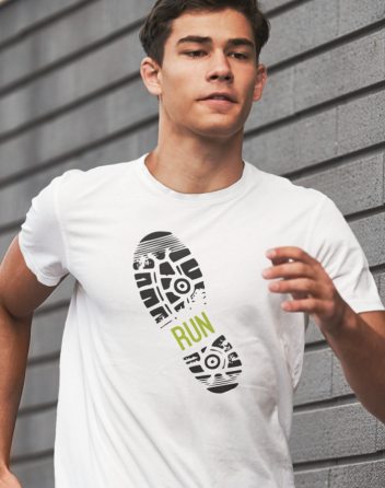 Pánské tričko - Stopa běžce