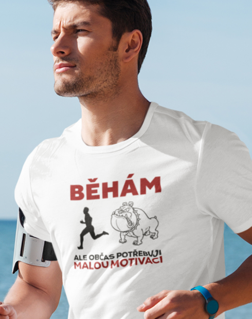 Pánské tričko - Běhám ale občas potřebuji motivaci 2