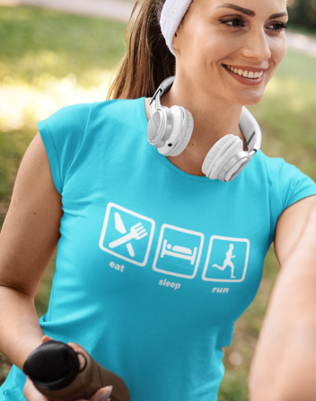 Dámské tričko - Eat sleep run 2