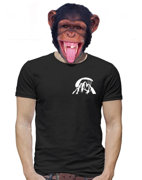 Tričko pro fanoušky paraglidingu s mini potiskem na srdci