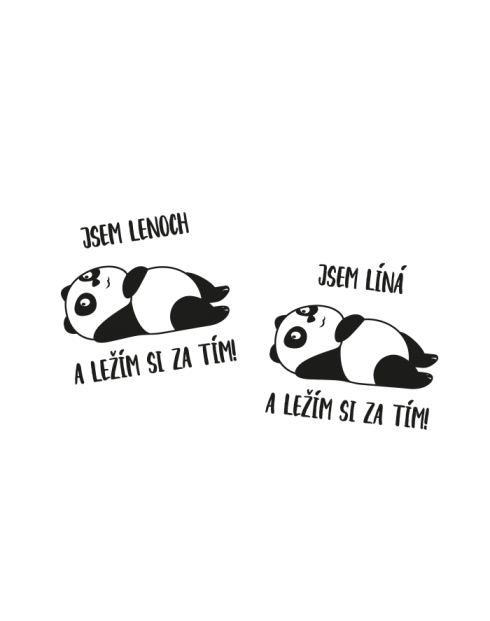 Párové polštáře Jsem líná a ležím si za tím!