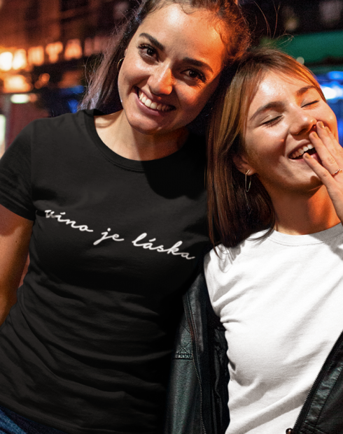 Dámské tričko Víno je láska