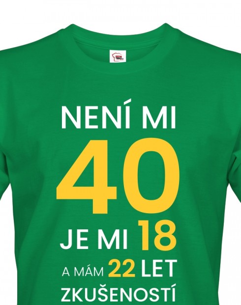 Pánské tričko ke 40. narozeninám