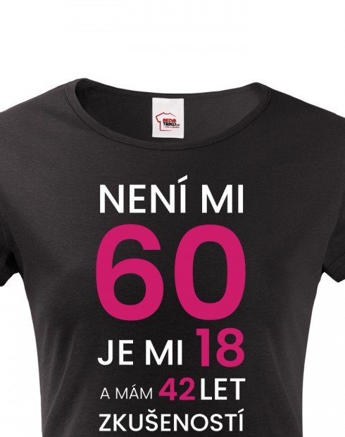 Dámské tričko k 60. narozeninám