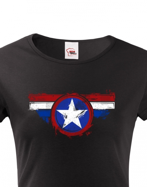 Dámske tričko Kapitán Amerika