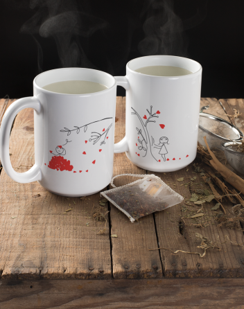 Hrnečky pro zamilované Zamilovaný strom