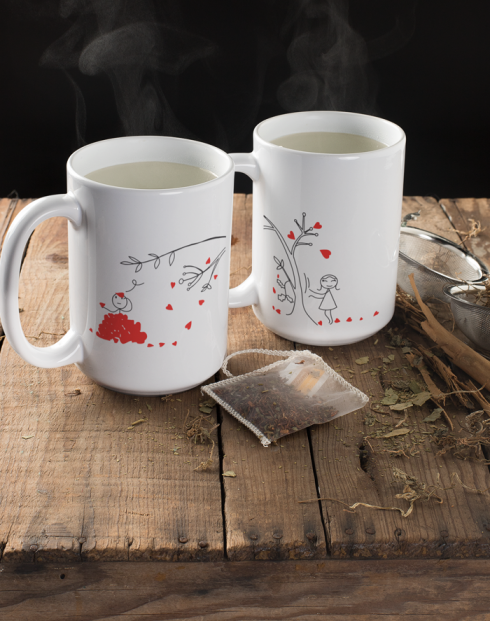 Hrnečky pro zamilované Zamilovaný strom