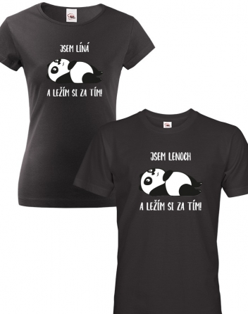 Párová trička Jsem líná a jsem lenoch