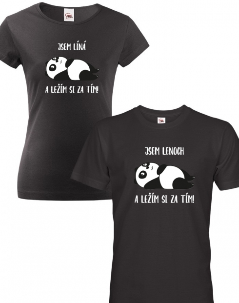 Párová trička Jsem líná a jsem lenoch