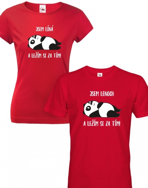 Párová trička Jsem líná a jsem lenoch