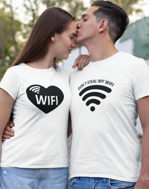 Trička pro páry Don't steal my WIFI