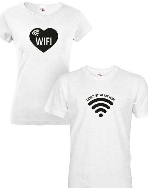 Trička pro páry Don't steal my WIFI