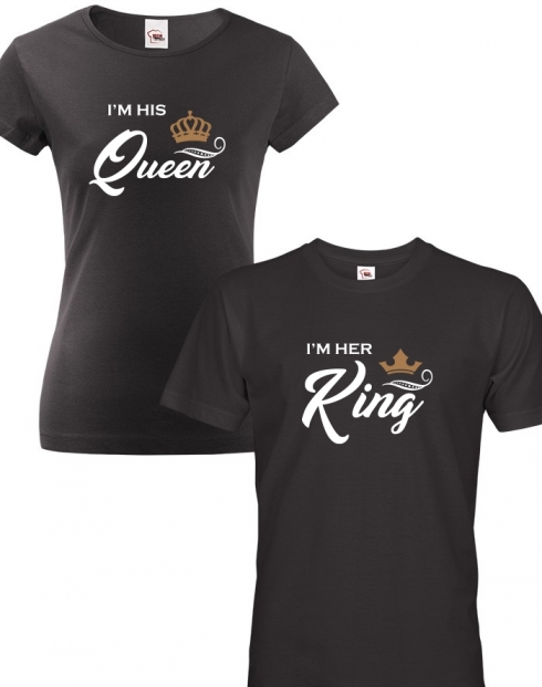 Párová trika Her King a His Queen