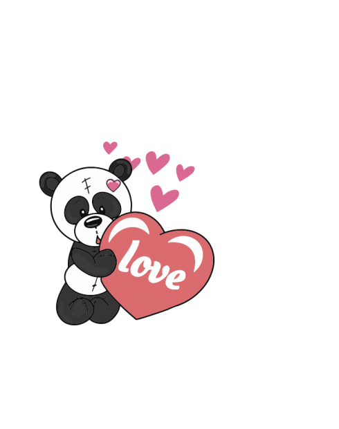 Hrneček s potiskem zamilované pandy