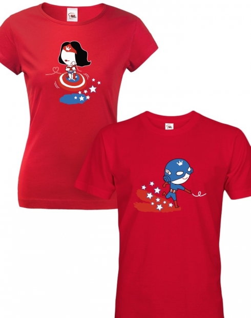 Párová tričká pro zamilované Kapitán Amerika